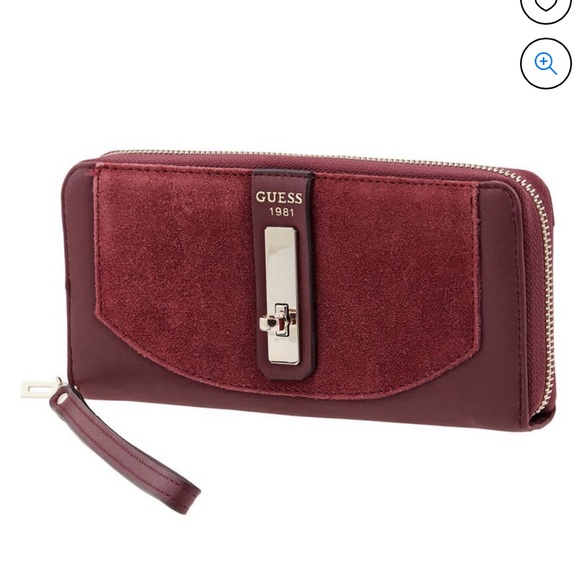 Guess | Faux-Suede And Leather Kingsley Clutch - Picture 1 of 15